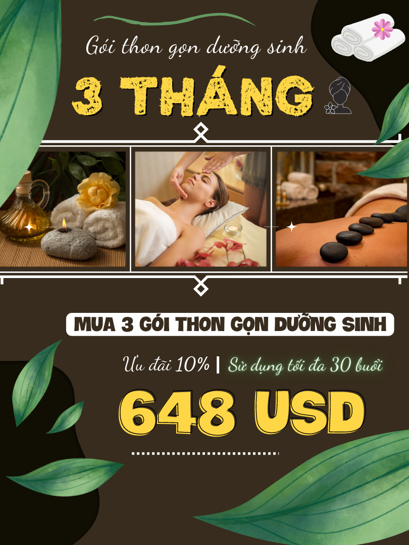 Gói thon gọn dưỡng sinh 3 tháng