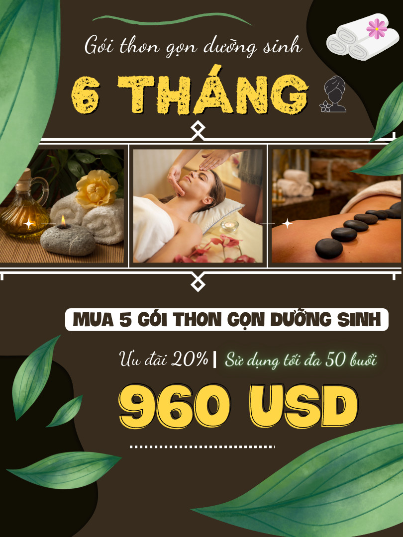 Gói thon gọn dưỡng sinh 6 tháng